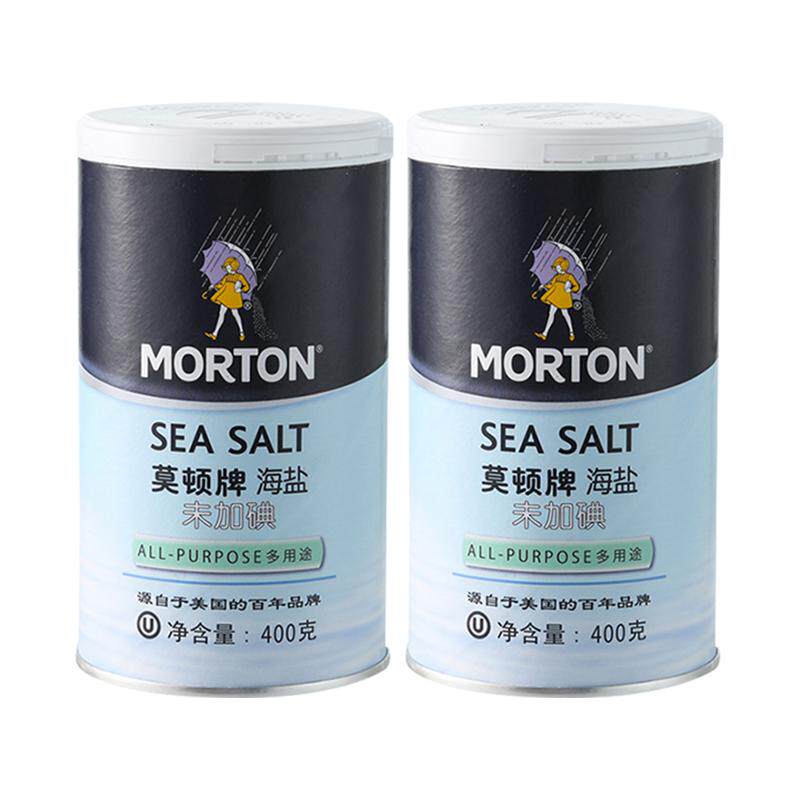 莫顿未加碘海盐400g*2瓶装