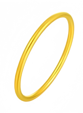 水贝老铺金包银古法实心素圈手镯