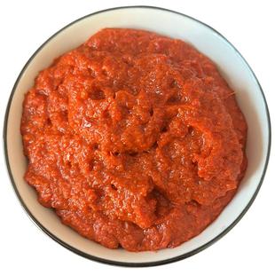 超辣辣椒酱安徽特产六安农家石磨无油辣椒糊糊拌饭酱巨辣椒酱500g