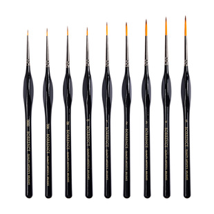 柏伦斯勾线笔水彩面相笔细毛笔特细极细手绘描线笔油画水粉丙烯国画工笔专业描边沟边学生美术专用尼龙钩线笔