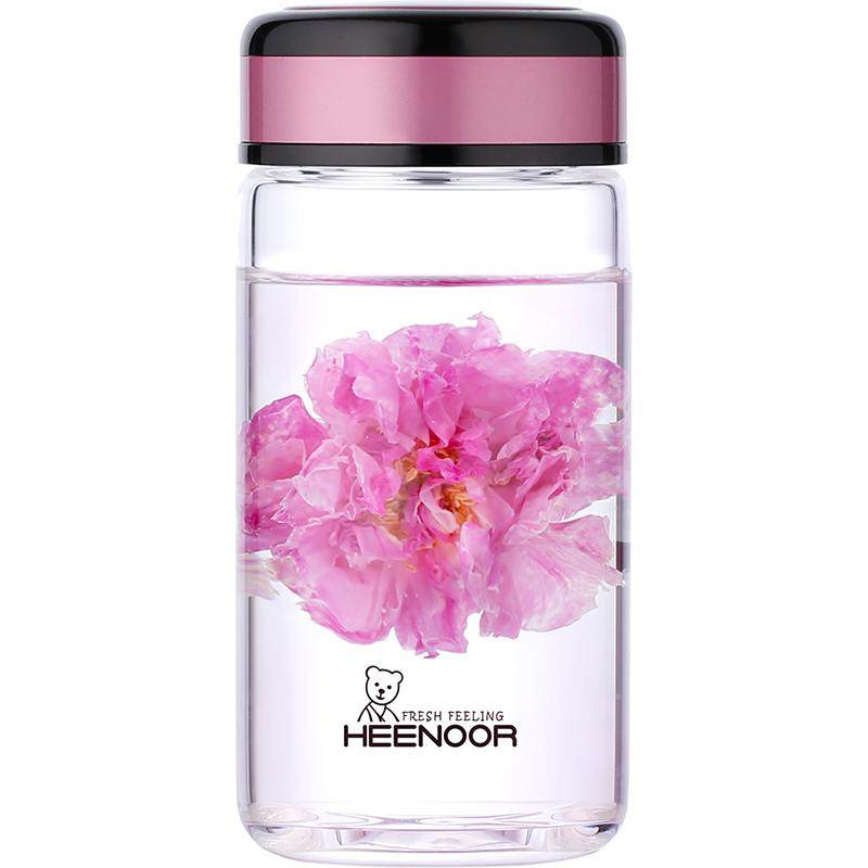 希诺玻璃杯女士单层迷你可爱小巧便携学生泡茶水杯家用茶杯