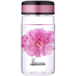 希诺玻璃杯女士单层迷你可爱小巧便携学生泡茶水杯家用茶杯