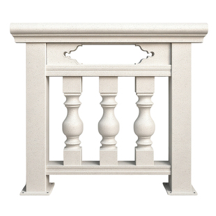 铝合金围栏阳台护栏露台楼梯栏杆仿大理石罗马柱室外花园栅栏定制