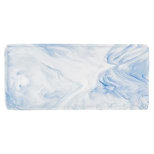 石纹陶瓷托盘漱口杯垫创意饭盘家用长方形菜盘子牙刷架杯子收纳盘