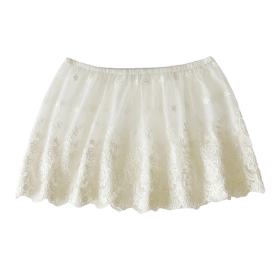 蕾丝屁帘配鲨鱼裤裙帘下摆内搭裙