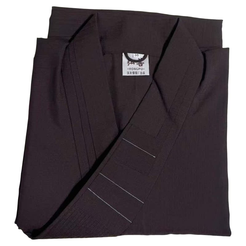 僧服海青居士服男高档台麻不透明海清黄黑咖啡色禅修服女春夏秋季