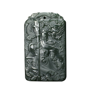 真品和田玉关公玉牌青玉义薄云天关公玉坠男士女士玉挂件玉石玉佩