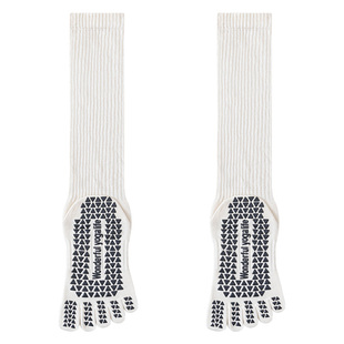 五指瑜伽袜子防滑专业女普拉提训练室秋冬内运动专用分趾堆堆长筒