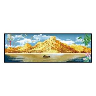 背靠金山2026新款主卧室床头装饰画自粘客厅背景墙贴纸高级感壁画