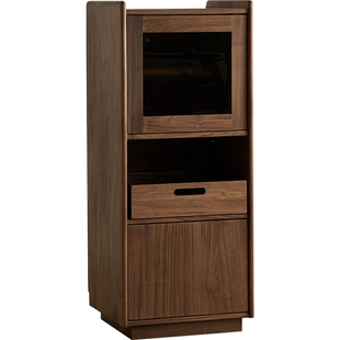 北美黑胡桃木电视柜边柜复古风格沙发立柜收纳斗柜客厅实木餐边柜