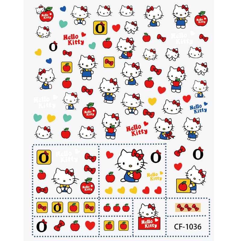 少女心立体浮雕款hellokitty凯蒂kt猫可爱卡通日系美甲装饰指甲贴