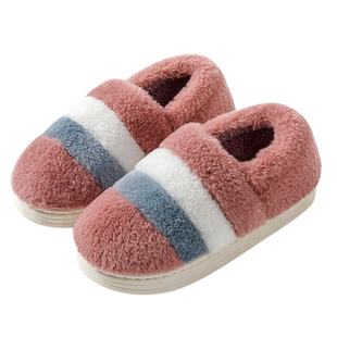 新款情侣家居棉拖鞋女冬季室内防滑居家保暖毛绒棉拖男秋冬包根