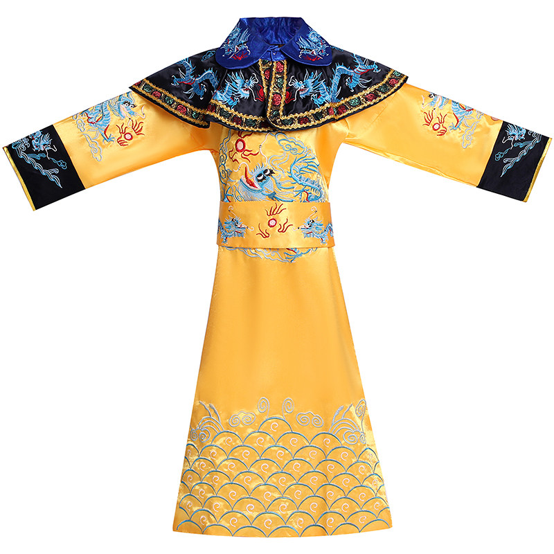 汉服男童皇上太子服装皇帝衣服朝衣龙袍男孩古代清朝服装儿童古装