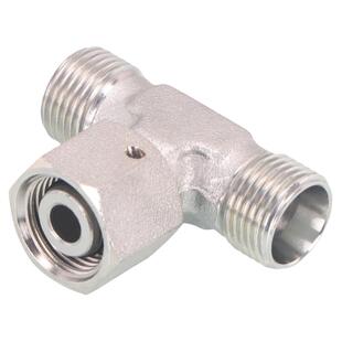 液压三通BC卡套式中间活接H型24度内锥三通14/16/18轻型重型碳钢