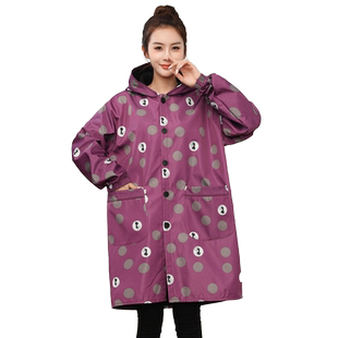 罩衣女加绒新款防水时尚保暖大人女士冬季加厚厨房围裙外套工作服