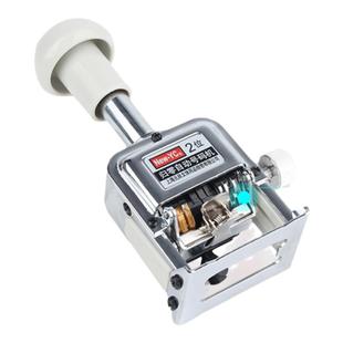 自动号码机一键归零2/3/4/5/6位页码金属打码机银行档案打号机手动数字生产日期编号多功能打码器印章印油墨