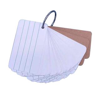 田字格圆角英语空白卡片硬纸记忆卡片纸生字卡拼音白卡单词卡定制