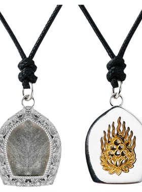 纯银可打开藏式民族风嘎乌盒吊坠