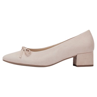 Gabor德国嘉步41444单鞋 时尚通勤经典休闲粗跟浅口单鞋