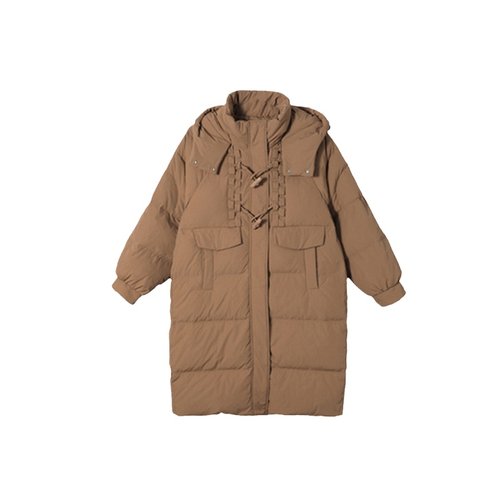 冬季新款大码中长款保暖羽绒服女百搭胖MM白鸭绒休闲显瘦连帽外套