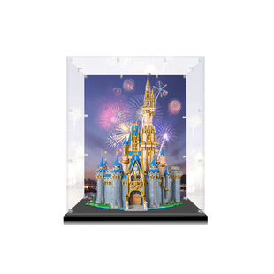 适用于乐高43222灰姑娘71040浪漫樱花梦幻迪士尼城堡透明展示盒