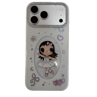 可爱卡通芭蕾小玉适用iPhone17ProMax手机壳日韩少女心苹果16pro新款网红15PRO女款小众13全包14防摔硅胶软壳