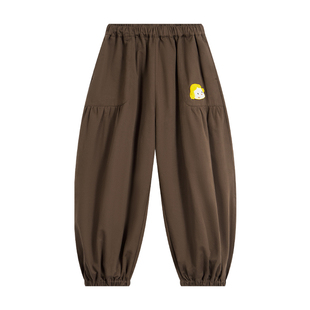 Viciusss丸社女童休闲裤春秋新款纯棉工装裤儿童灯笼裤防蚊长裤子