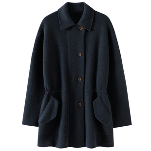 满眼都是气质感~重磅加厚100%纯山羊绒开衫女中长款羊绒毛衣外套