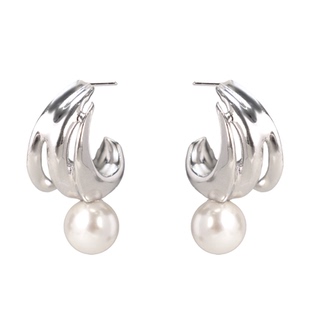 ASTRALIS·隐星｜浪涌珍珠耳钉女原创精致耳环复古银百搭春夏耳饰