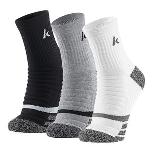 川崎运动袜羽毛球袜子男款篮球羽毛长袜专业跑步中筒袜加厚毛巾底