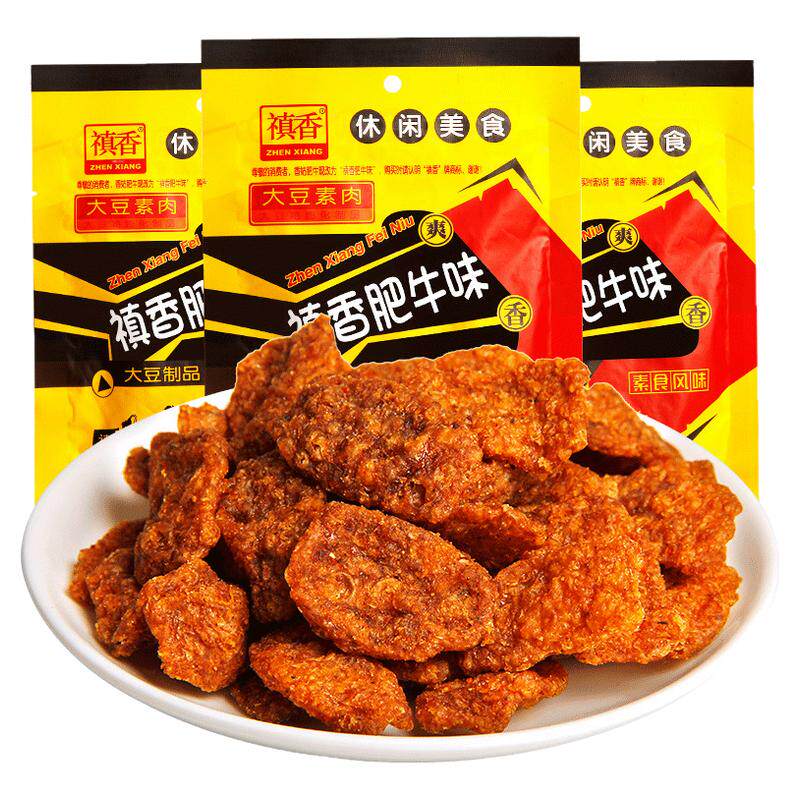 禛香肥牛味大豆素肉超级好吃零食