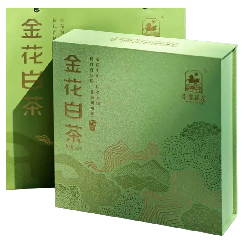 泾渭茯茶金花白茶礼盒装