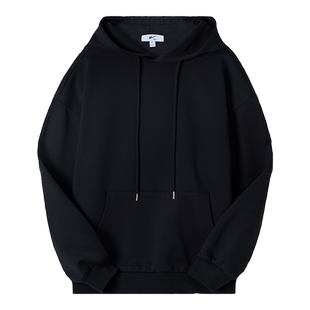 回力连帽卫衣男款春秋季2024新款青少年秋季上衣黑色美式重磅外套