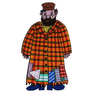 约瑟夫有件旧外套毛毡教具大号可粘儿童英语故事绘本互动早教玩具