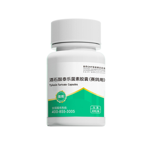 酒石酸泰乐菌素胶囊鸽赛鸽革兰氏阳性细菌及支原体感染鸽螺旋体病