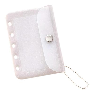 M5活页5孔卡套PVC透明闪粉收纳袋