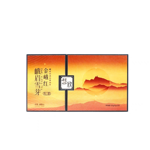 峨眉雪芽金峨红红茶慧欣120g礼盒四川特产茶中小叶种红茶实体店铺