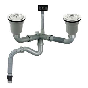 适合O派厨房水槽配件洗菜盆双槽提篮下水器114/140mm排水管套装