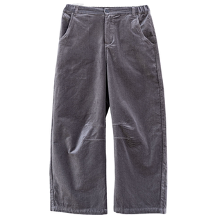 雨文她城进口纯棉平绒冷灰色休闲裤女宽松百搭舒适廓系裤子