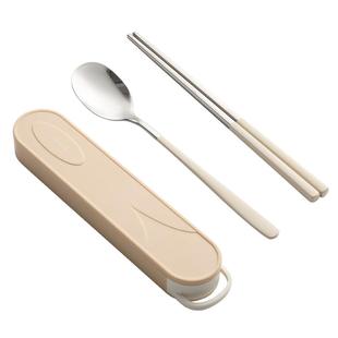 onlycook 学生便携餐具304不锈钢儿童筷勺套装筷子勺子个人专用盒