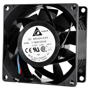 PFB0812DHE台达8038暴力12V 3.3A机箱服务器变频器PWM散热风扇8CM
