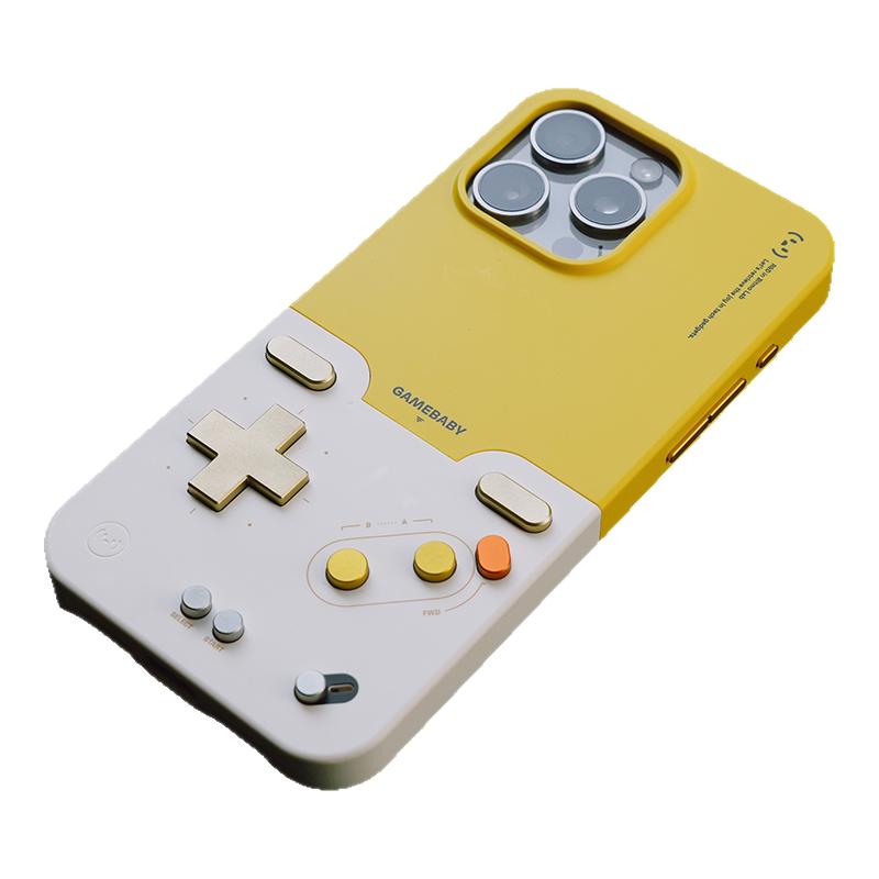 Bitmolab GAMEBABY新款手机壳自带按键游戏手柄式手机壳适用iPhone15/16Promax高颜值创意小众