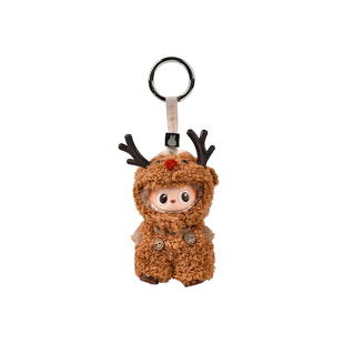 适用于4.0labubu娃衣麋鹿套装挂件可爱卡通公仔mini拉布布高颜值