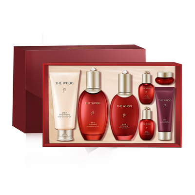 【38现货立抢】Whoo后津率享6件套水乳+洁面180ml护肤品套装紧致
