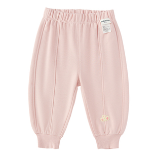 巴拉巴拉宝宝裤子白色男童运动裤卫裤儿童长裤婴儿春秋新款女童装