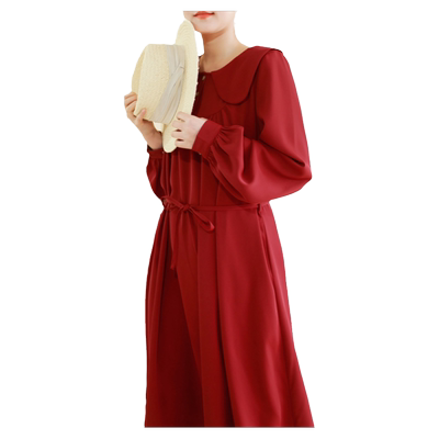 云子法式连衣裙优雅宽松