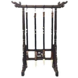 文昌毛笔4支+笔挂套装毛笔架书桌摆件刻李白杜甫四大名人金榜题名