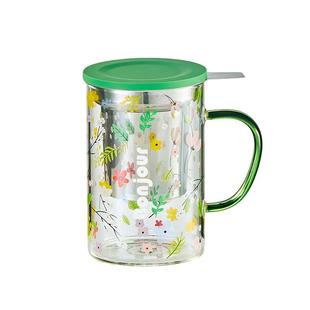 卡罗特泡茶杯家用玻璃杯子女新款2026办公室高颜值水杯茶水分离杯