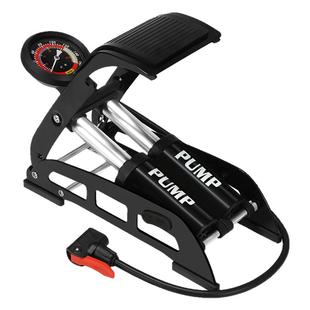 自行车电动电瓶打气筒脚踏脚踩高压充气泵公路家用通用气管子配件