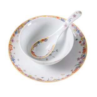 古镇陶瓷 景德镇高温瓷餐具套装碗碟套组礼盒中式简约北欧瓷器碗